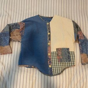 Patchwork Vest with Mixed Patterns